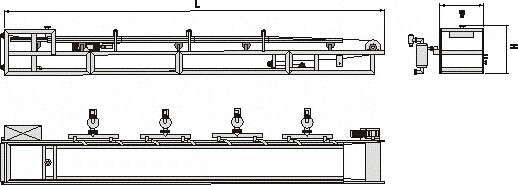 膠帶式真空過(guò)濾機(jī)主機(jī)安裝外形