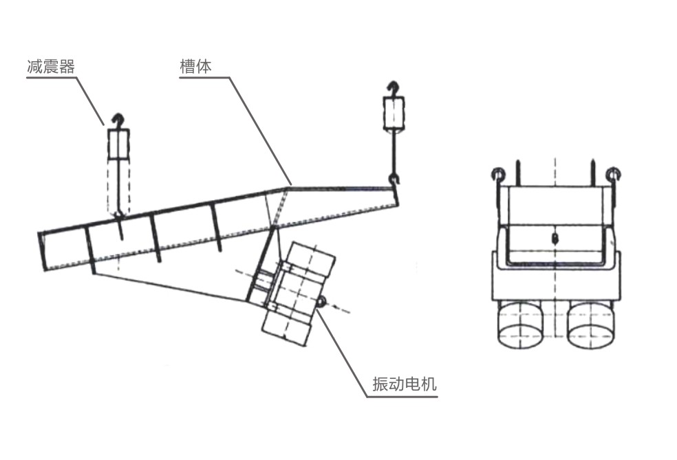 GZG電機振動給料機結構簡圖 GZG電機振動給料機結構簡圖-河南振江機械